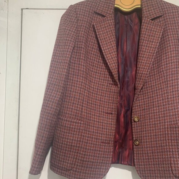 VINTAGE CELINE PARIS WOOL PLAID JACKETS SIZE 38 - Picture 5 of 11